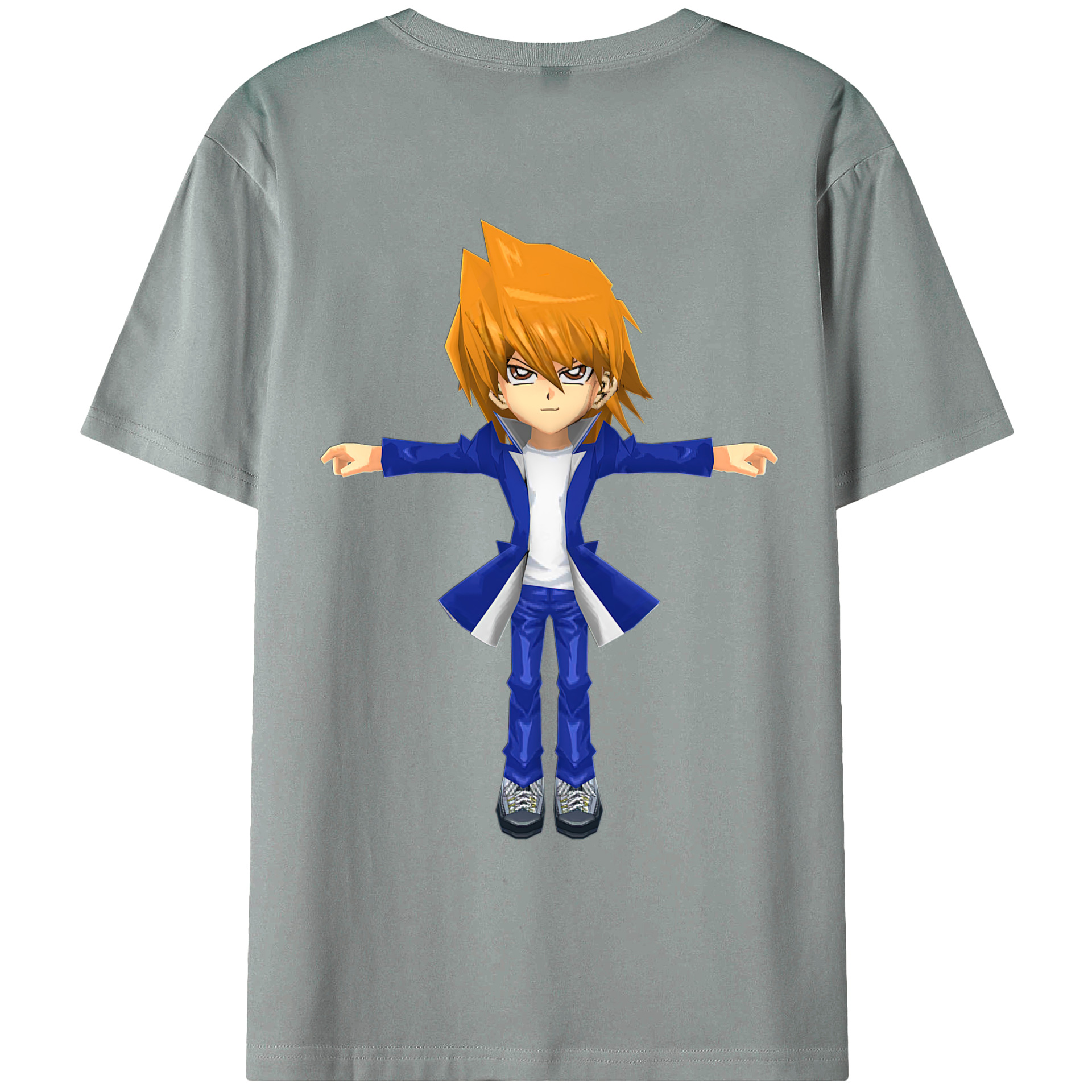 （画像用） 遊☆戯☆王 Yu-Gi-Oh! 綿100％ メンズ半袖Tシャツ（バックプリント） 通気性